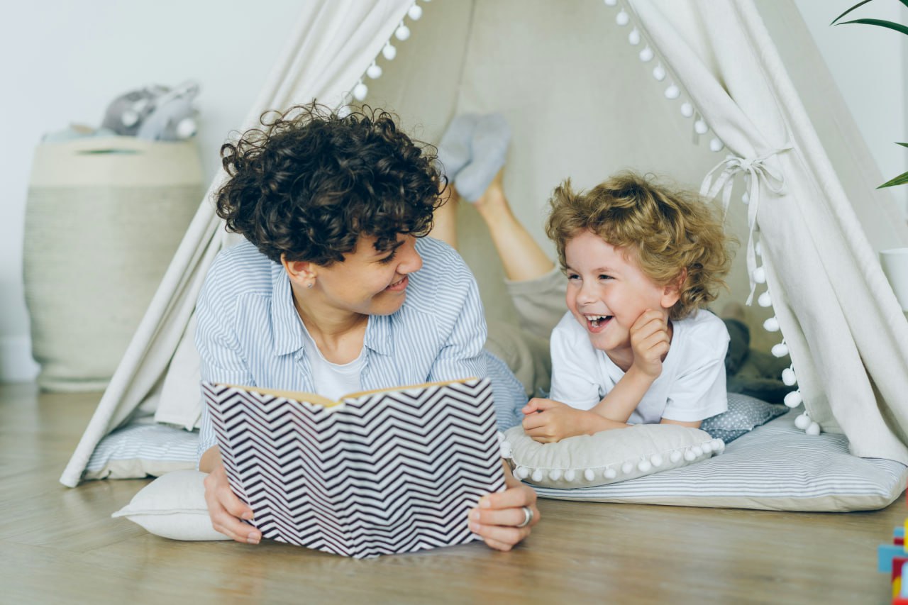 Parent reading with child